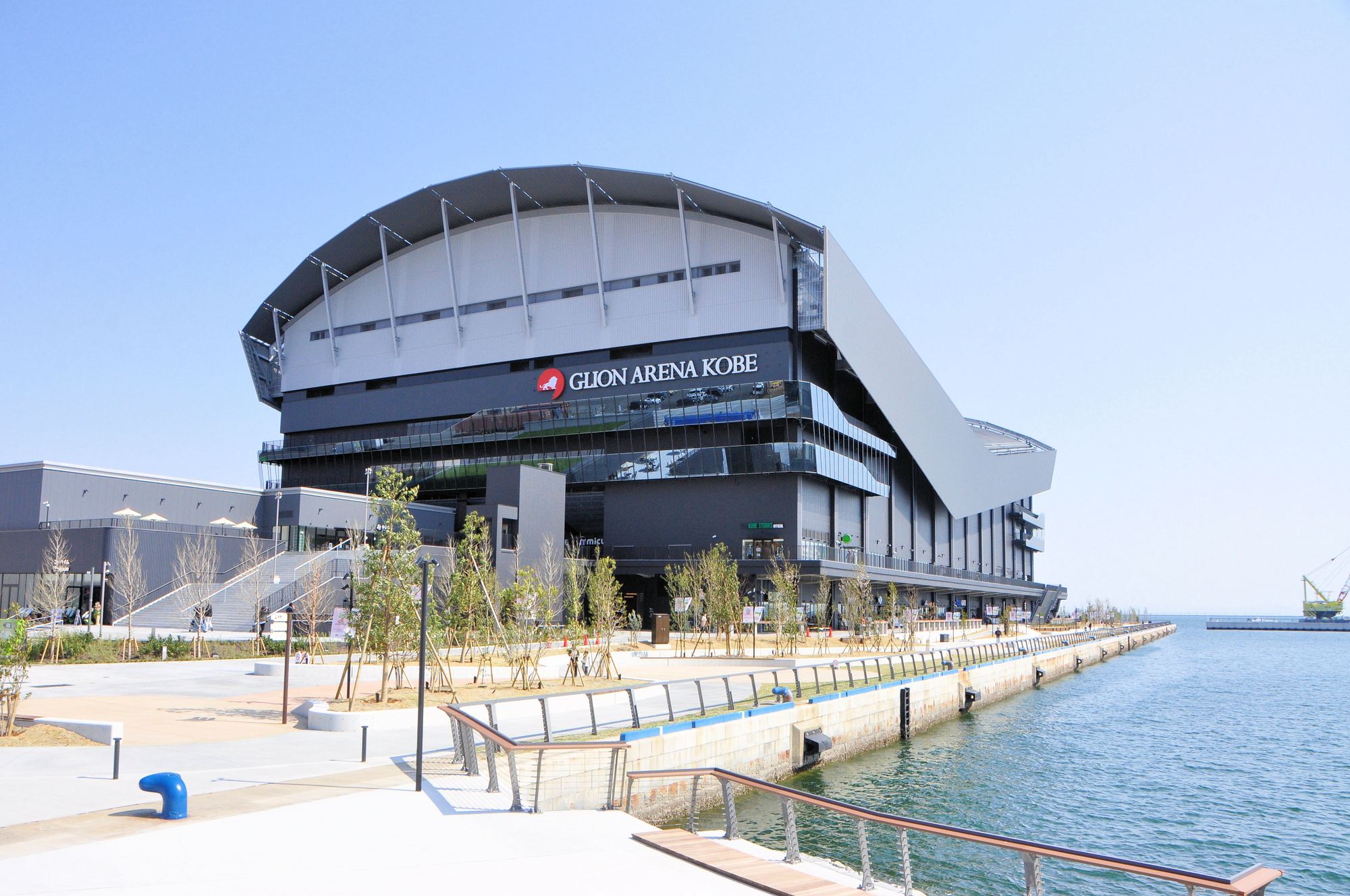 GLION ARENA KOBE exterior on Kobe waterfront